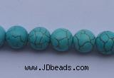 CTU07 15.5 inches 16mm round blue turquoise strand beads Wholesale