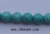 CTU08 15.5 inches 18mm round blue turquoise strand beads Wholesale