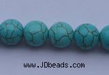 CTU10 15.5 inches 25mm round blue turquoise strand beads Wholesale