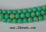 CTU1161 15.5 inches 6mm round synthetic turquoise beads wholesale