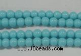 CTU1209 15.5 inches 3mm round synthetic turquoise beads