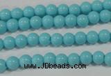 CTU1211 15.5 inches 6mm round synthetic turquoise beads