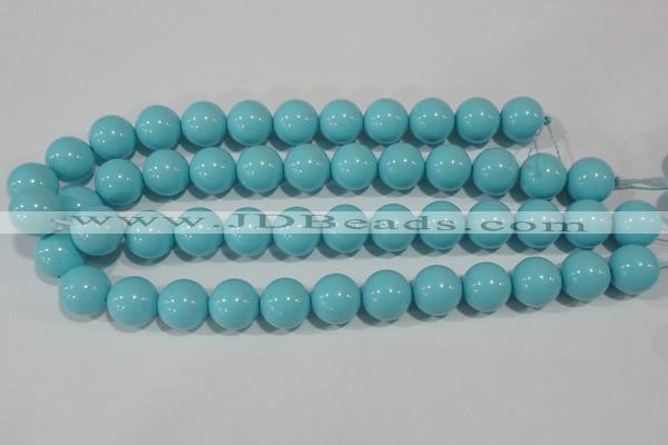 CTU1216 15.5 inches 16mm round synthetic turquoise beads