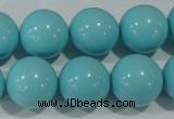 CTU1217 15.5 inches 18mm round synthetic turquoise beads