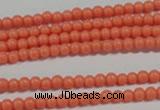 CTU1309 15.5 inches 2mm round synthetic turquoise beads