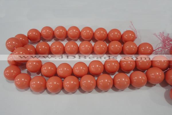 CTU1319 15.5 inches 20mm round synthetic turquoise beads