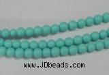 CTU1380 15.5 inches 4mm round synthetic turquoise beads