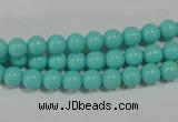 CTU1381 15.5 inches 5mm round synthetic turquoise beads