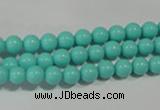 CTU1382 15.5 inches 6mm round synthetic turquoise beads