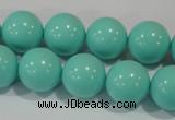 CTU1386 15.5 inches 14mm round synthetic turquoise beads