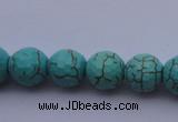 CTU14 15.5 inches 10mm faceted round blue turquoise beads Wholesale