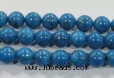 CTU1623 15.5 inches 10mm round synthetic turquoise beads