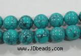 CTU1674 15.5 inches 10mm round synthetic turquoise beads