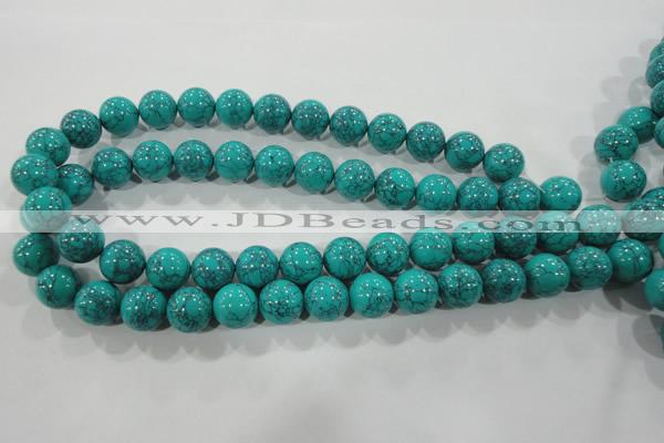 CTU1677 15.5 inches 16mm round synthetic turquoise beads