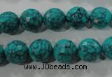 CTU1685 15.5 inches 12mm faceted round synthetic turquoise beads