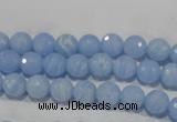 CTU1742 15.5 inches 6mm faceted round synthetic turquoise beads