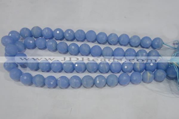 CTU1747 15.5 inches 16mm faceted round synthetic turquoise beads