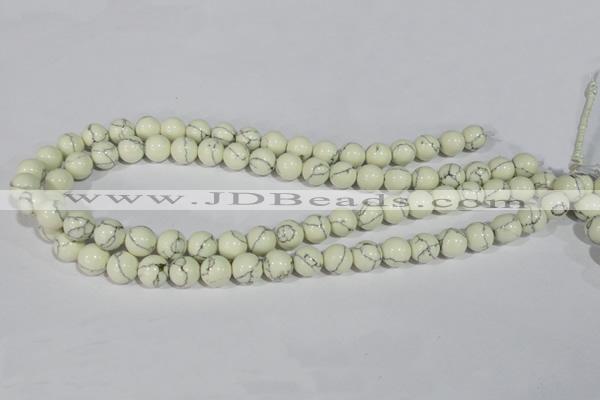 CTU1793 15.5 inches 8mm round synthetic turquoise beads