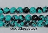 CTU1803 15.5 inches 8mm round synthetic turquoise beads