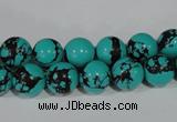 CTU1804 15.5 inches 10mm round synthetic turquoise beads