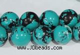 CTU1806 15.5 inches 14mm round synthetic turquoise beads