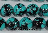 CTU1807 15.5 inches 16mm round synthetic turquoise beads