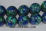 CTU1816 15.5 inches 14mm round synthetic turquoise beads