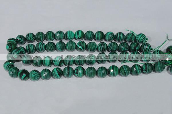 CTU1826 15.5 inches 14mm faceted round synthetic turquoise beads