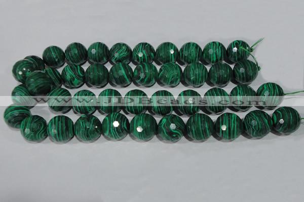 CTU1829 15.5 inches 20mm faceted round synthetic turquoise beads