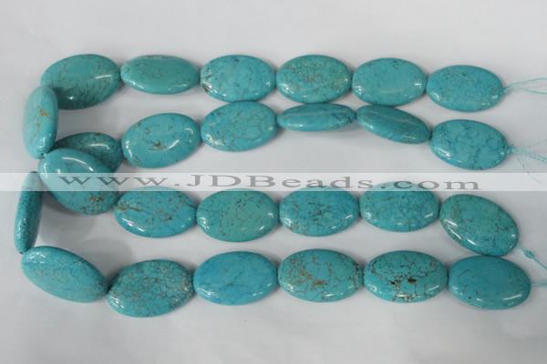 CTU1896 15.5 inches 20*30mm oval imitation turquoise beads