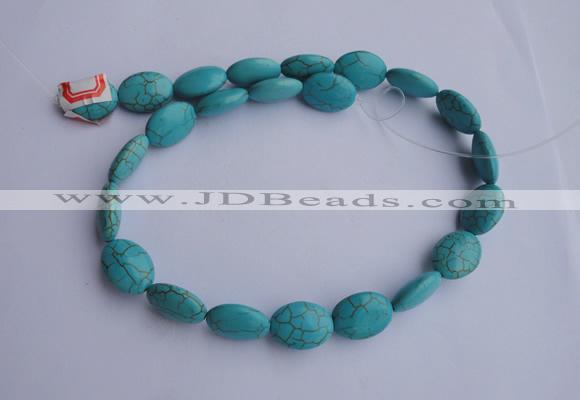 CTU19 15.5 inches 12*16mm oval blue turquoise strand beads Wholesale