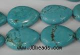 CTU1905 15.5 inches 18*25mm flat teardrop imitation turquoise beads