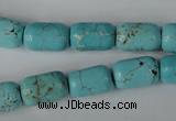 CTU1940 15.5 inches 10*15mm tube imitation turquoise beads