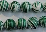 CTU2045 15.5 inches 14mm round synthetic turquoise beads