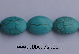 CTU21 15.5 inches 15*20mm oval blue turquoise strand beads Wholesale