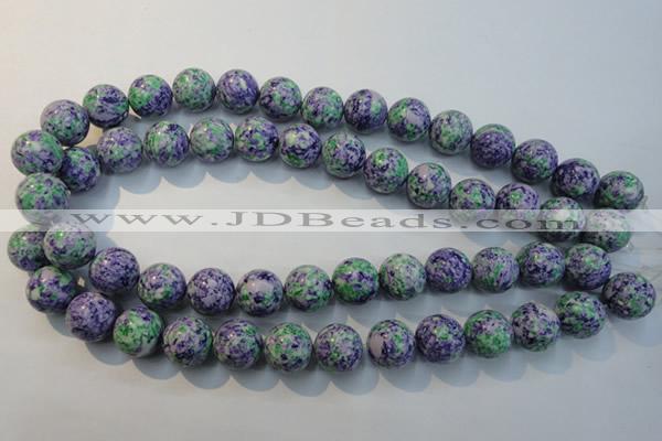 CTU2155 15.5 inches 14mm round synthetic turquoise beads