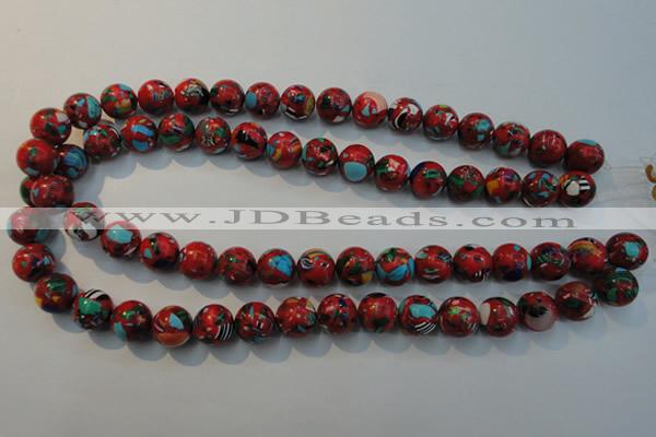 CTU2184 15.5 inches 12mm round synthetic turquoise beads