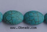 CTU23 15.5 inches 25*35mm oval blue turquoise strand beads Wholesale