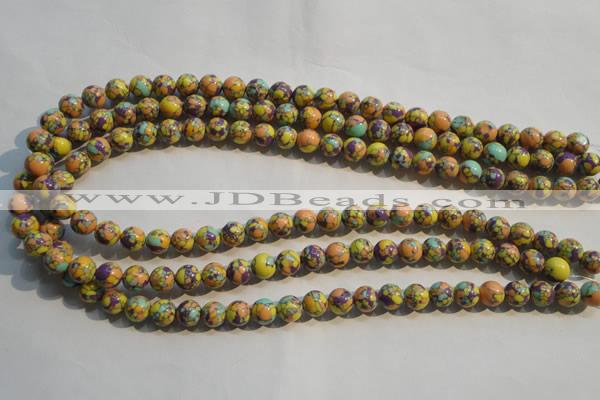 CTU2322 15.5 inches 8mm round synthetic turquoise beads