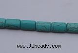 CTU24 15.5 inches 10*15mm rectangle blue turquoise beads Wholesale