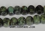 CTU2460 15.5 inches 6*6mm pumpkin African turquoise beads wholesale