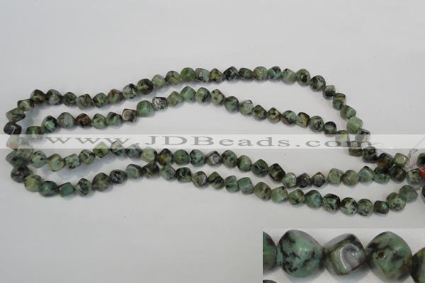 CTU2461 15.5 inches 6*6mm cube African turquoise beads wholesale