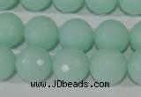 CTU2577 15.5 inches 16mm faceted round synthetic turquoise beads