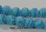 CTU2582 15.5 inches 8mm round synthetic turquoise beads