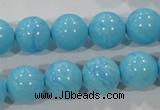 CTU2583 15.5 inches 10mm round synthetic turquoise beads