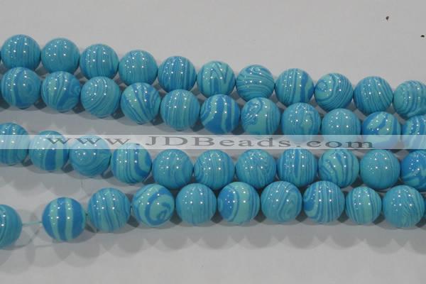 CTU2586 15.5 inches 16mm round synthetic turquoise beads