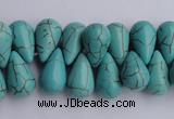 CTU27 14.5 inches 10*17mm teardrop blue turquoise beads Wholesale