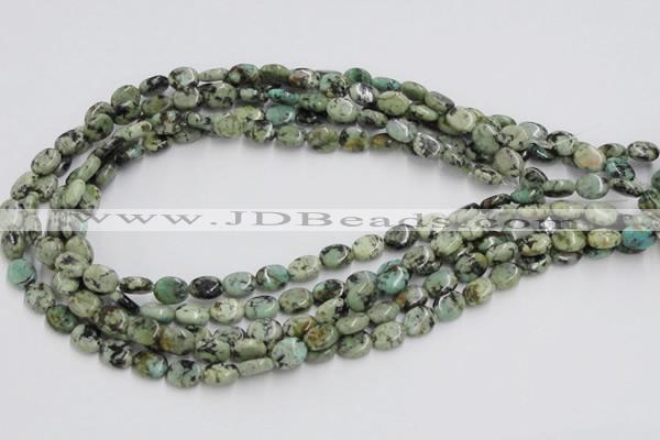 CTU412 15.5 inches 8*12mm oval African turquoise beads wholesale