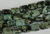 CTU494 15.5 inches 8*10mm rectangle African turquoise beads wholesale