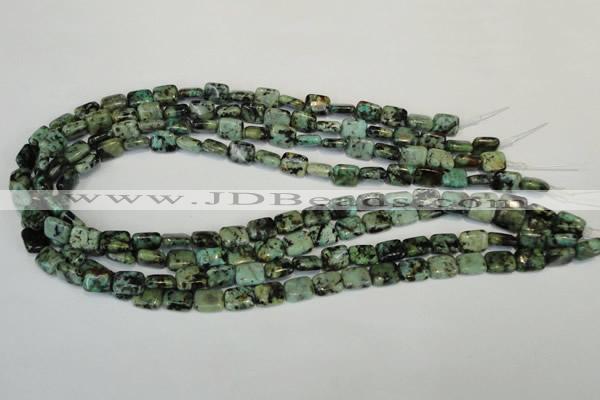 CTU494 15.5 inches 8*10mm rectangle African turquoise beads wholesale